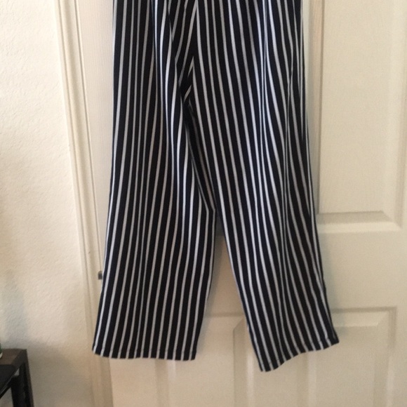 Beautiful navy blue and white pants suit romper - Picture 12 of 13